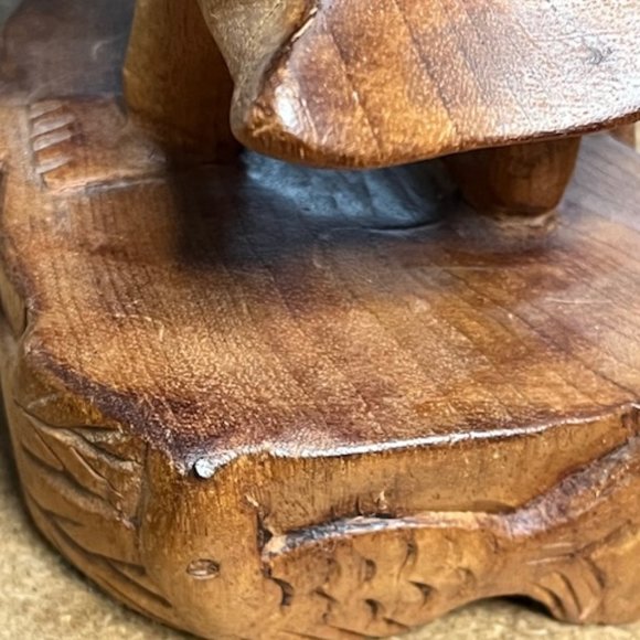 VTG Hand Carved Wood Fisherman Sculpture 12" Tall - Picture 13 of 13